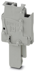 Plug, spring balancer connection, 0.08-4.0 mm², 1 pole, 24 A, 6 kV, gray, 3043161