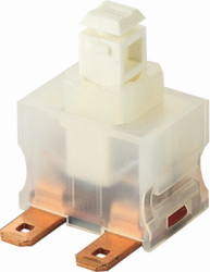 Pushbutton switch, 1 pole, white, unlit , 12 (8) A/250 VAC, 10 (8) A/250 VAC, IP40, 1681.3101