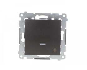 Simon 54 Łącznik krzyżowy z podświetleniem, szybkozłącza, antracyt DW7L.01/48