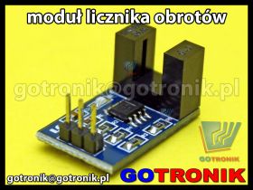Moduł fotoelektrycznego licznika prędkości obrotowej - detektor szczelinowy