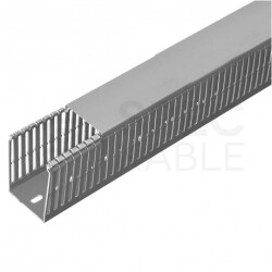 Kanał grzebieniowy 25x80mm samogasnący szary korytko kablowe z pokrywą PV ELETTROCANALI