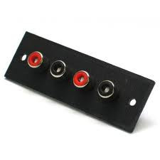 Gniazdo 4 x RCA montażowe na panel