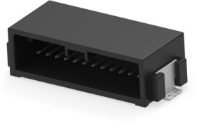 Pin header, 20 pole, pitch 1.8 mm, angled, black, 2-2834465-0