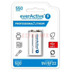 AKUMULATOR 6F22 LI-ION 550mAh 7.4V/3.7Wh EVHR23-550C