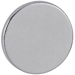 Maul 6166196 Neodym magnet Disc Silver 10mm x 1mm 10 pcs