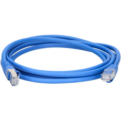 TruConnect TRUP6A2.0BL 2mtr CAT 6A S/FTP LSZH Full Copper Patch Lead - Blue
