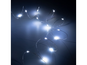 Lampki świateczne - 20mini LED- zimne białe