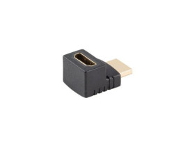 Adapter HDMI(M)-HDMI(F) 4K kątowy góra czarny AD-HDMI-04