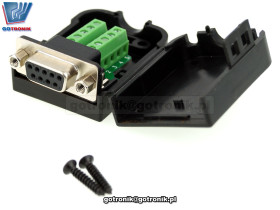Gniazdo D-SUB 9 pin z szybkozĹÄczem w obudowie DB9