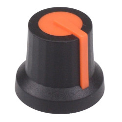 Orange Soft Touch 6mm Splined Knob K87MAR