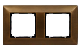 VENA EXCLUSIVE METAL Ramka podwójna BRĄZ CZESANY PATYNOWANY / LAKIEROWANY BRĄZ RUSTYKALNY 5132282