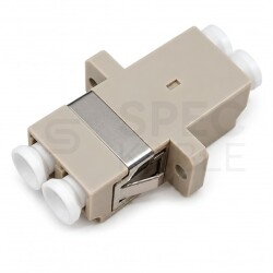 Adapter światłowodowy MM LC/UPC-LC/UPC duplex OM2 szary NEKU