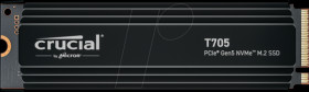 CT4000T705SSD5 Crucial T705 PCIe 5.0 NVMe M.2 SSD, heatsink, 4 TB