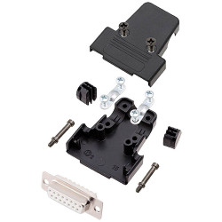 Encitech 6355-8036-12 TRI-P-15-DBS-W-K D-Sub Receptacle 15-pin solder