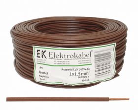 PRZEWOD LGY 1.5MM 500V BRAZOWY