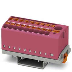 Blok rozdzielczy PTFIX 6/18X2,5-NS35 PK, różowe złącze przemysłowe - 18 punktów przyłączeniowych o przekroju 2,5mm2