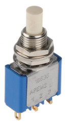 Przycisk miniaturowy Chwilowy SPDT średnica wycięcia 6.5mm, montaż panelowy APEM