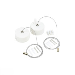 Rozety sufitowe okrągłe białe z linką (2 szt.) do LORIEN 100cm C26-LOR-RO-WH Bemko