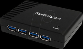ST4300USB3EU USB 3.0 4 port hub, 4x USB type A, black