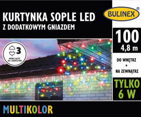 Lampki Bulinex 100led multikolor 4,80m kurtyna