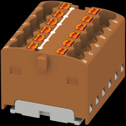 3002776 Distributor block PTFIX, 12x1.5, brown