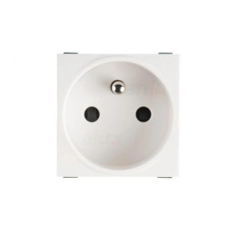 BIURO Gniazdo z ochroną styków śrubowy białe z/u 16A 250V 25323