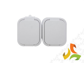 B2 IP54 Gniazdo pojedyncze + włącznik n/t 2p+Z GWN-B2 biały ABEX