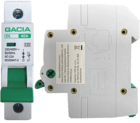 Rozłącznik Izolacyjny Wyłącznik Główny Modułowy 1P 40A DL 230V Gacia