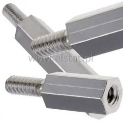 DA5M3X45 tulejka dystansowa metalowa; Z/W