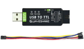 Konwerter USB-TTL (FTDI FT232RL) 3,3/5V LED Waveshare Industrial