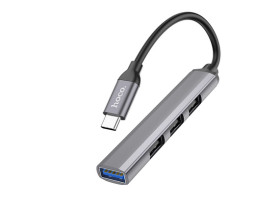 HUB USB-C do 1xUSB3.0 + 3xUSB2.0 Szary