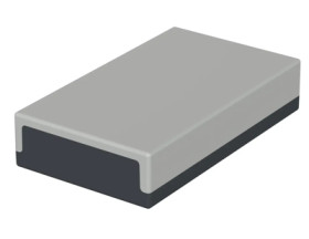 PS enclosure, (L x W x H) 188 x 110 x 40 mm, light gray/graphite gray, IP40, 05434000