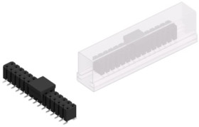 Socket header, 30 pole, pitch 2.54 mm, angled, BLLP6SMD30ZBSM