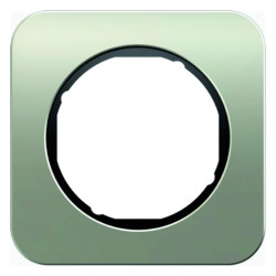 Berker R.1 Ramka pojedyncza stal szlachetna/czarna 10112104