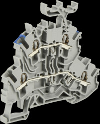 2002-2233 Double-deck through terminal block, Ø 0.25 - 2.5 mm L/N.