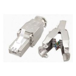 Wtyk tel. 8P8C kat6 beznarz FTP samozacisk. drut RJ45