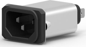 Suppressor filter, 50 to 60 Hz, 3 A, 250 VAC, faston plug 6.3 mm, 1-6609008-7