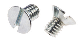 Śruby maszynowe M4 łeb z łbem stożkowym Stalowe długość 6.0mm skok 0.70mm