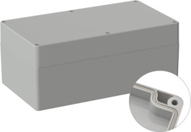 ABS enclosure, (L x W x H) 360 x 200 x 149.5 mm, light gray (RAL 7035), IP66, 5U350500