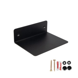 Metalowa półka na ścianę klasyczna 15 cm czarna
