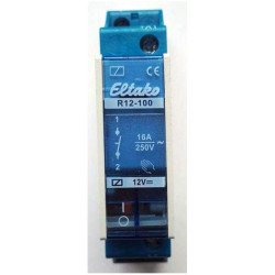 Eltako 22100054 Relay 12V 8A DIN Rail Manual 100% Duty 1NO/1NC