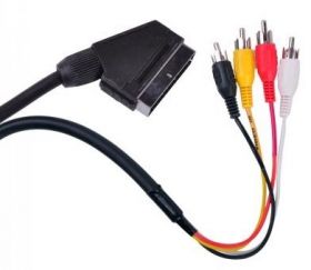 Przyłącze SCART - 4xRCA - 1.5m