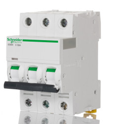 Wyłącznik nadprądowy MCB, Typ C, 3-biegunowy, 50A, 440V, 100 → 133V, na szynę DIN, Schneider Electric, iC60H