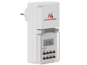 Timer cyfrowy zewnętrzny Maclean Energy MCE08 10 programów funkcja losowa 3600 W max 156 programów MCE08