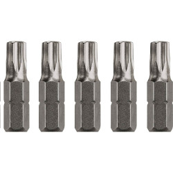 kwb 120225 Basic use Hex Bit CV steel 5 pcs 1/4&quot; C 6.3 shaft