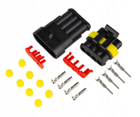 KOSTKA WTYK ZŁĄCZE HERMETYCZNE SUPERSEAL 4 PIN ZESTAW