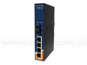 IES-1041FX-MM-SC, Switch przemysłowy niezarządzalny, DIN, 4x 10/100 RJ-45 + 1x 100 MM SC, obudowa slim
