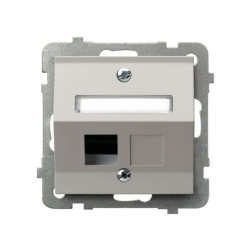 SONATA Obudowa gniazda pojedynczego typu Keystone skośna kaszmir GPK-1RS/p/82