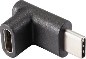 Renkforce USB 3.2 Gen 2 (USB 3.1 Gen 2) adapter [1x złącze męskie USB-C - 1x złącze żeńskie USB-C] pod kątem 90° w górę