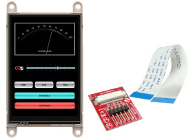 Kolorowy wyświetlacz LCD 3.5cal Transmisywny TFT 320 x 480pikseli LED Backlight Magistrala szeregowa I/F Tak 4D Systems